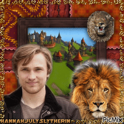 {{♠William Moseley and Lion♠}} - GIF animate gratis