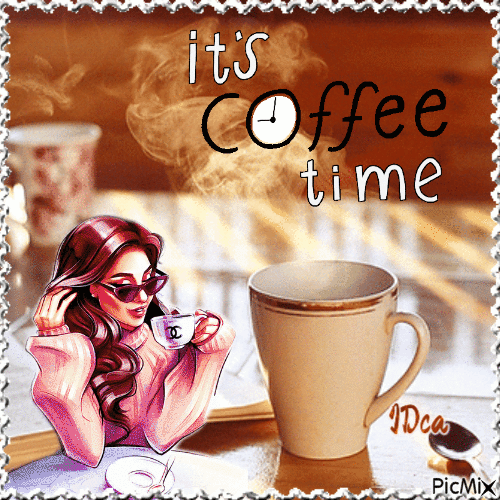 It's coffe time - Ilmainen animoitu GIF