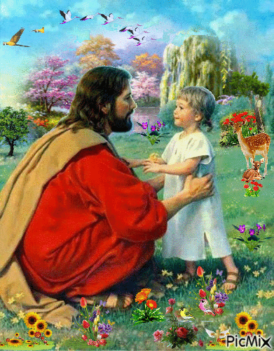 Jesus yêu trẻ nhỏ - Безплатен анимиран GIF