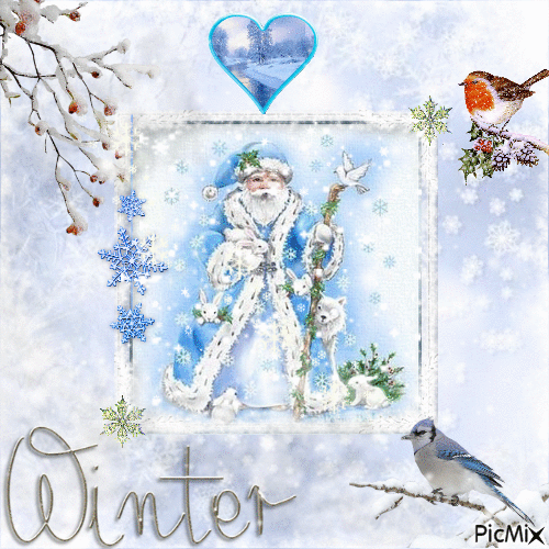 Winter Greetings Card PicMix - 免费动画 GIF