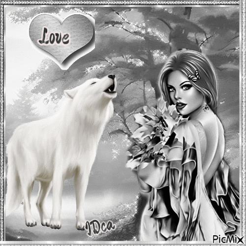 Love les loups - Безплатен анимиран GIF