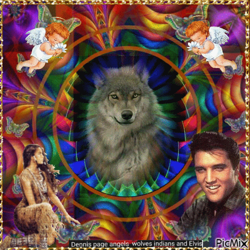 DENNIS PAGE ANGELS WOLVES INDIANS AND ELVIS - Kostenlose animierte GIFs