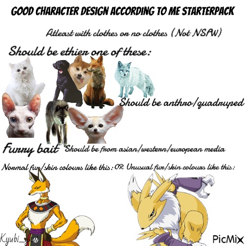 Good character design according to me starterpack - 免费PNG