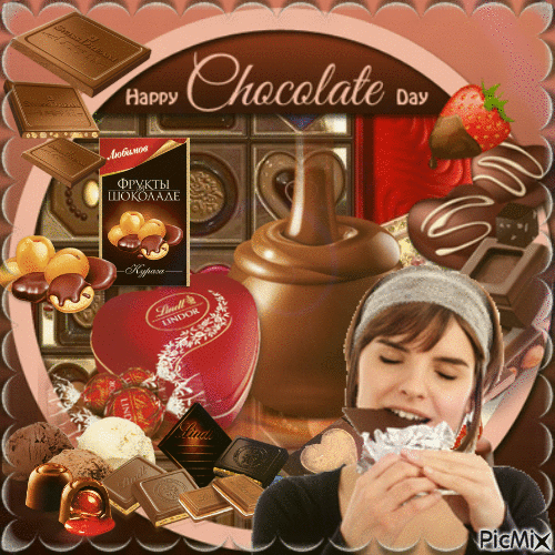 j'aime le chocolat - Бесплатный анимированный гифка