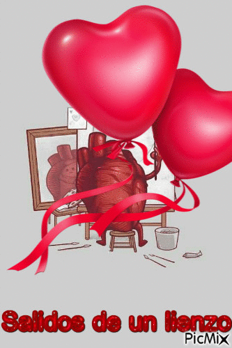 Mi corazón es pintor - Безплатен анимиран GIF