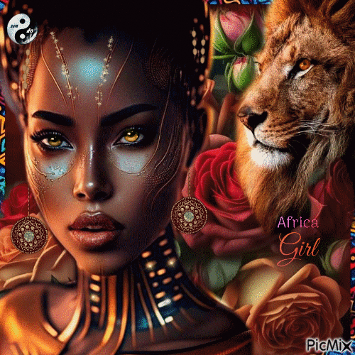 Africa girl - Безплатен анимиран GIF