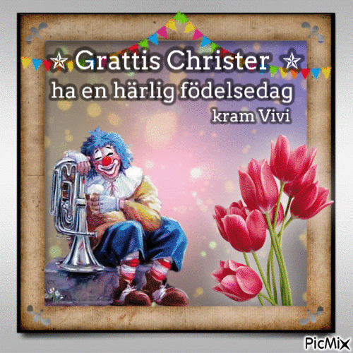 Grattis Christer G 2021 - Бесплатный анимированный гифка