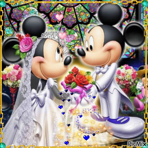 Le Mariage de Mickey - 免费动画 GIF