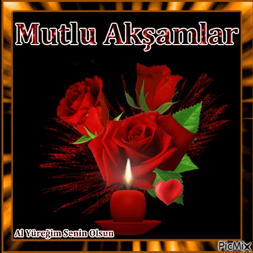 mumlu akşam - Бесплатный анимированный гифка