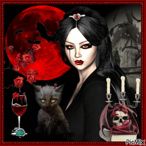 Bayan Vampir - Animovaný GIF zadarmo