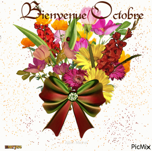 bouquet octobre - Безплатен анимиран GIF