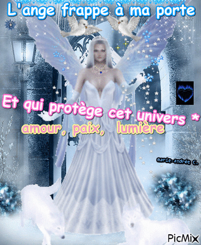 L'ange frappe à ma porte § Ange,neige - - Darmowy animowany GIF