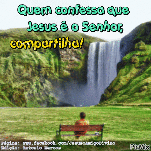 Compartilha quem confessa que Jesus é o Senhor! - Безплатен анимиран GIF