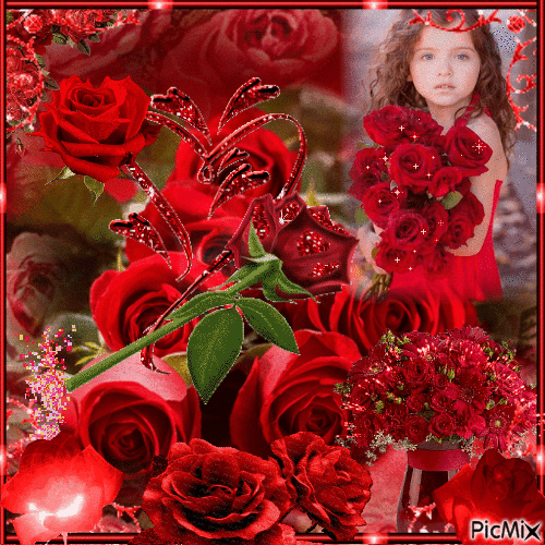 Rosas rojas - 無料のアニメーション GIF