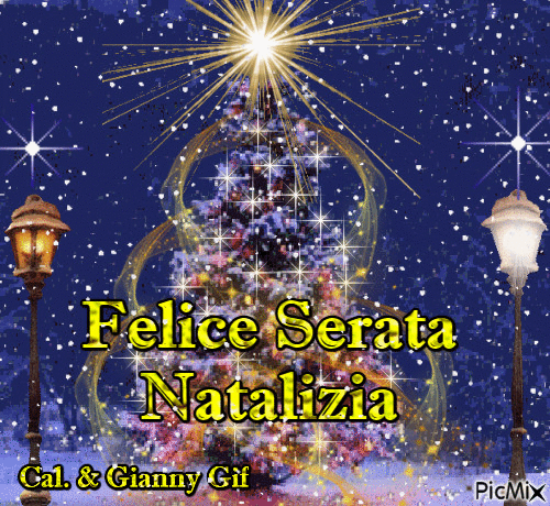 Felice Serata Natalizia - GIF animé gratuit