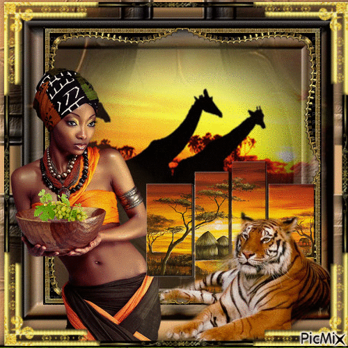 african woman - GIF animasi gratis