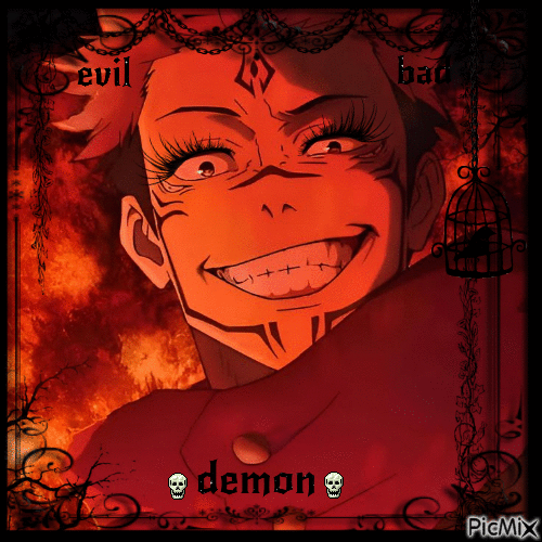 ryomen sukuna evil bad baddie demon jjk - 無料のアニメーション GIF
