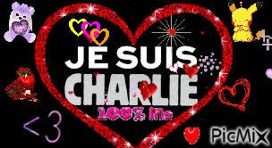 #JeSuisCharlie - Animovaný GIF zadarmo