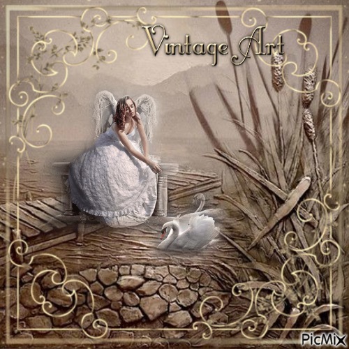 Angel with swans ... - png gratis