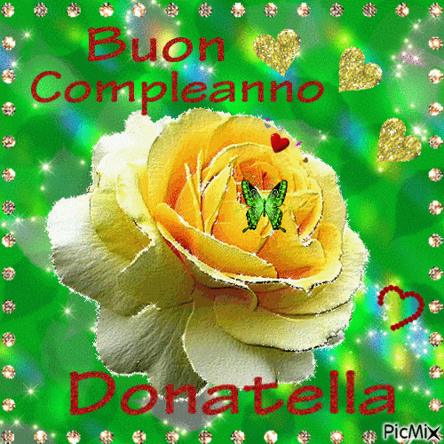 Buon Compleanno Donatella - Bezmaksas animēts GIF