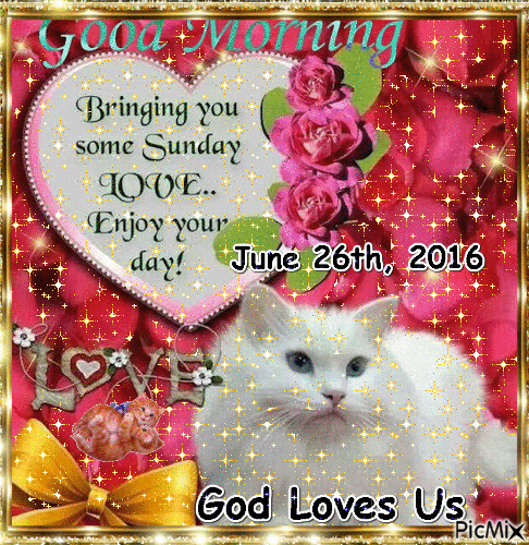 SUNDAY JUNE 26TH, 2016 GOD LOVES US - 免费动画 GIF