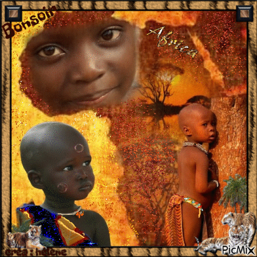 Enfant africain - Бесплатни анимирани ГИФ