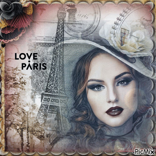 Paris Vintage love - Besplatni animirani GIF