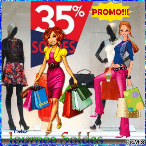 Les soldes - Free animated GIF