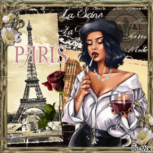 PARIS Vintage - GIF เคลื่อนไหวฟรี