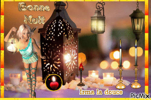 Fée aux lanternes - Бесплатный анимированный гифка