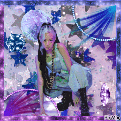 Jennie ~ Purple Blue 💜💎 - GIF เคลื่อนไหวฟรี