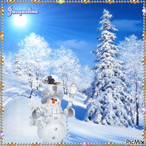 paysage de neige - Nemokamas animacinis gif