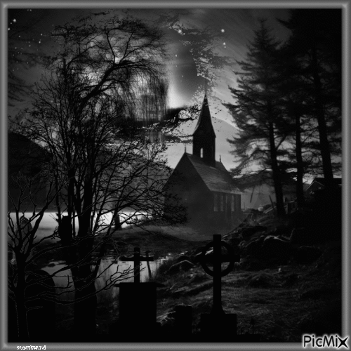 Dunkle und Gotische Nacht - Безплатен анимиран GIF