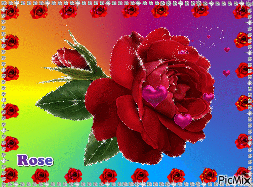 Rosa red - Бесплатный анимированный гифка
