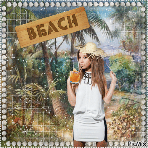 Ashley Tisdale | Beach Summer - Безплатен анимиран GIF