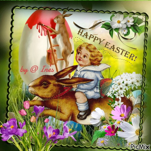 Ostern mit Hase - Free PNG