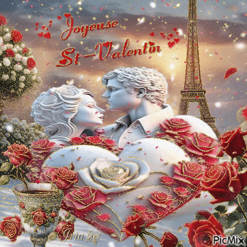 Bonne Saint Valentin - Bezmaksas animēts GIF