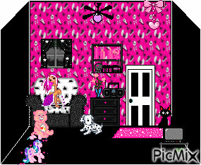 Pink Punk Room - Besplatni animirani GIF