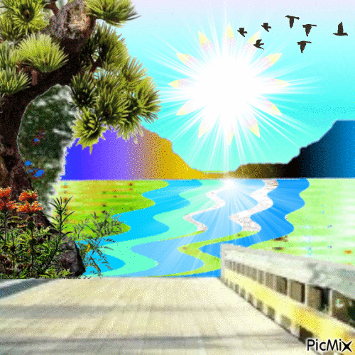 Bridge River Valley - GIF animado grátis