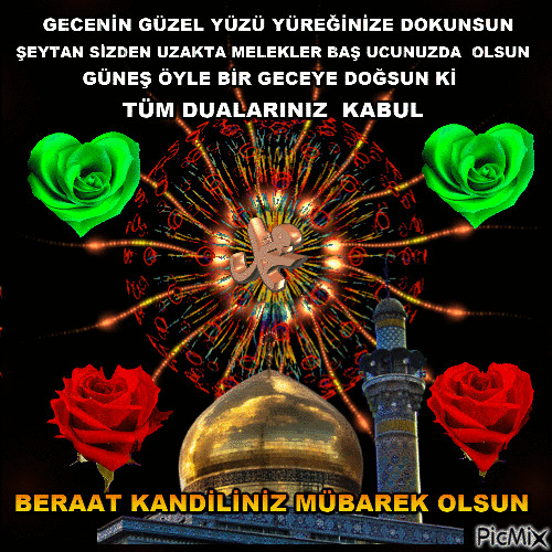 BERAAT KANDİLİNİ MÜBAREK OLSUN - Бесплатни анимирани ГИФ