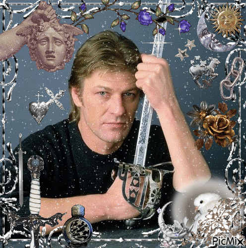 sean bean with sword - Free animated GIF