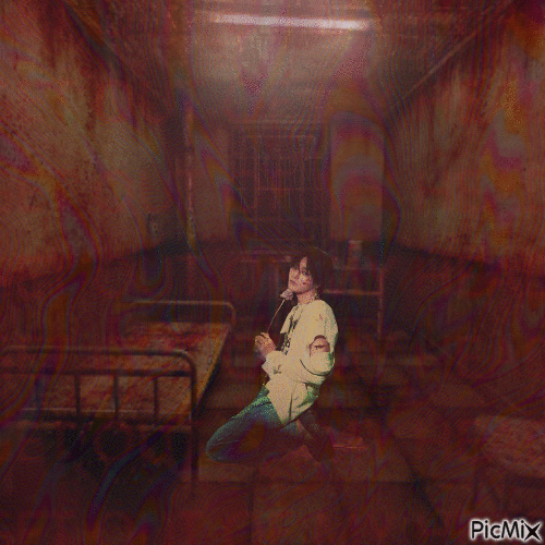 Jeongin in the Insane Asylum - GIF animado gratis