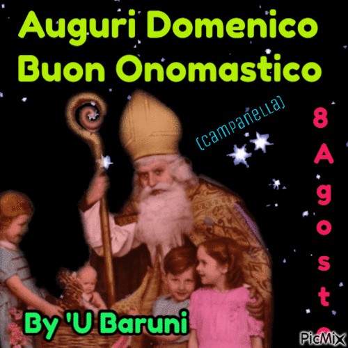 Buon Onomastico Domenico - 免费动画 GIF