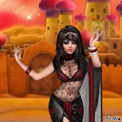 Belly dancer (my 3,125th PicMix) - png gratis