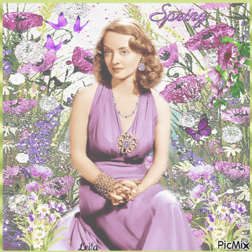 Spring lady. Bette Davis - Ücretsiz animasyonlu GIF