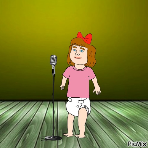 Baby on stage - Free PNG