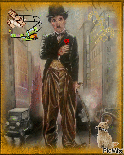 Chaplin - GIF animado grátis