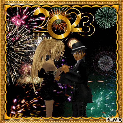 PARTY INTO THE NEW  YEAR - Gratis animerad GIF