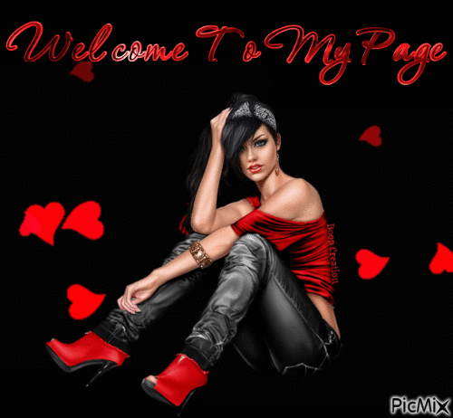 welcome to my page - GIF animé gratuit