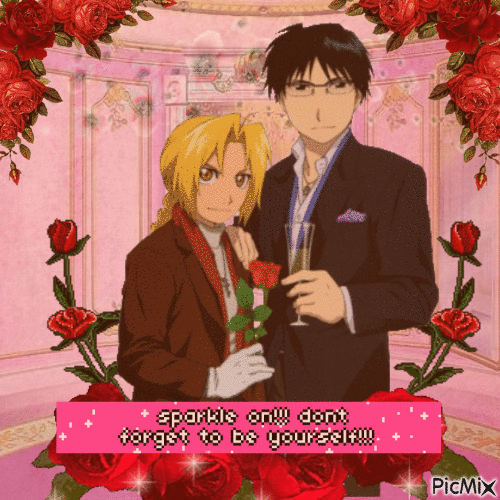 Sparkle on! From Edward Elric and Roy Mustang - Animovaný GIF zadarmo